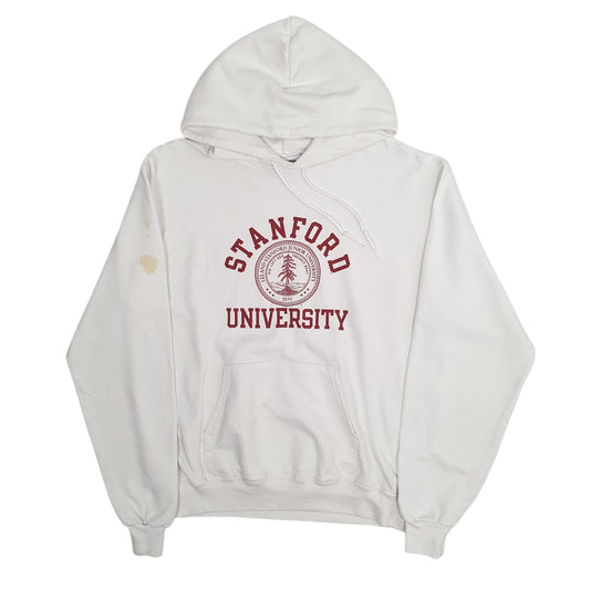Mens White Champion Stanford Hoodie Jumper