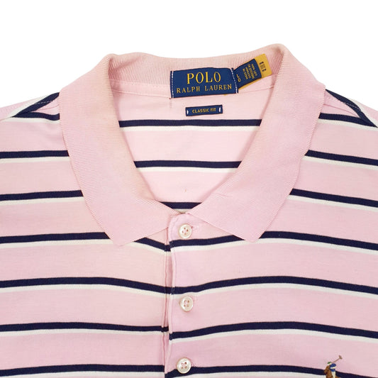 Mens Pink Polo Ralph Lauren Classic Fit Polo Shirt