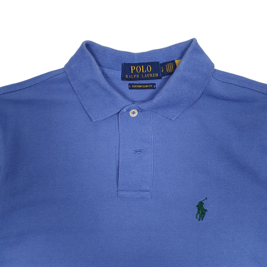 Mens Blue Polo Ralph Lauren Custom Slim Fit Polo Shirt