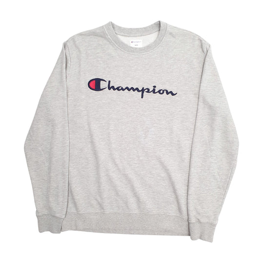 Mens Grey Champion Crewneck Jumper