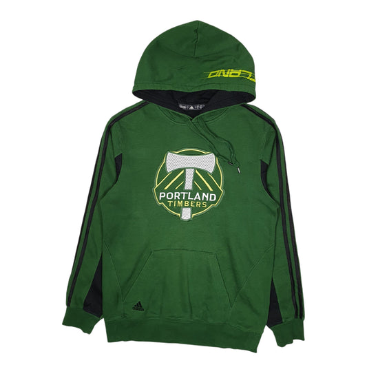 Mens Green Adidas Portland Timbers Soccer MLS Hoodie Jumper