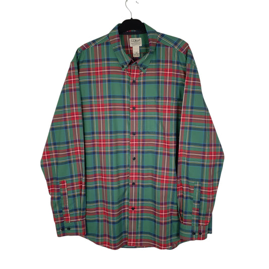 Mens Green L.L.Bean Long Sleeve Shirt
