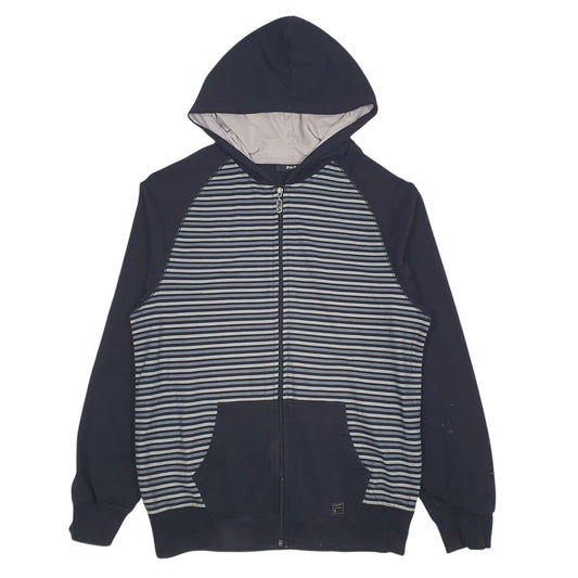 Mens Black Fila Full Zip Jumper