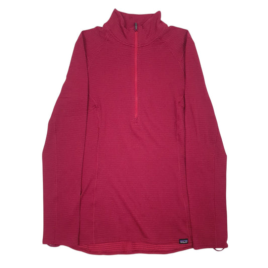 Womens Burgundy Patagonia Capilene Polar Tec Quarter Zip Jumper