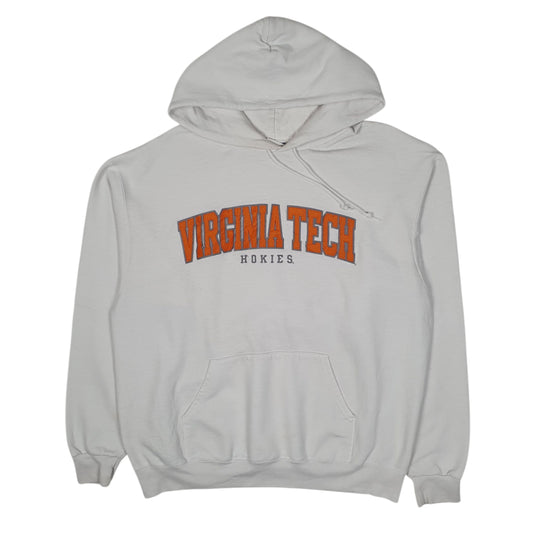 Mens White Champion Virginia Tech Hokies Hoodie Jumper