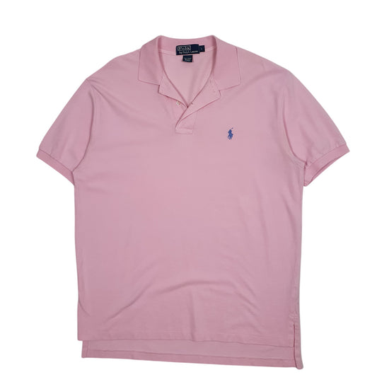 Mens Pink Polo Ralph Lauren Short Sleeve Polo Shirt