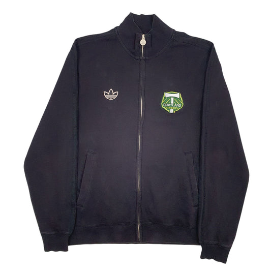 Mens Black Adidas Portland Timbers Full Zip Jumper