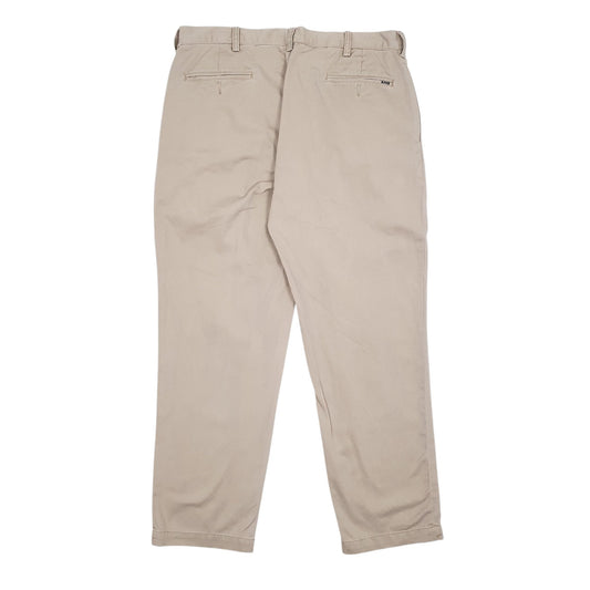 Mens Beige Polo Ralph Lauren Pleated Classic Fit Trousers