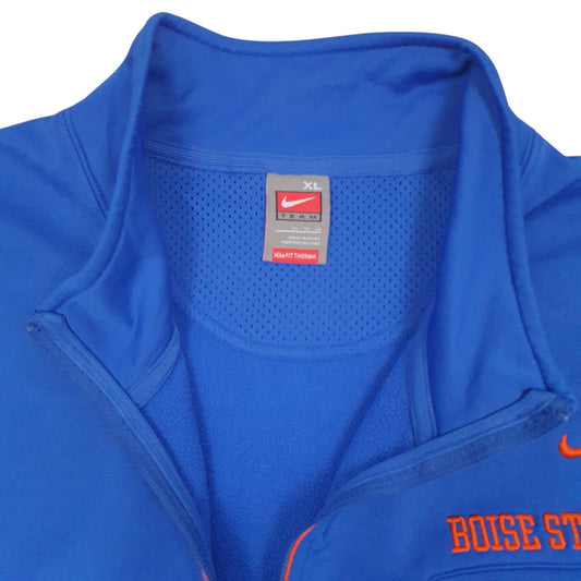 Mens Blue Nike Team Boise State Active Wear Quarter Zip Jumper