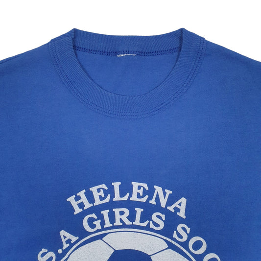 Womens Blue Unbranded Single Stitch Vintage 90s T Shirt