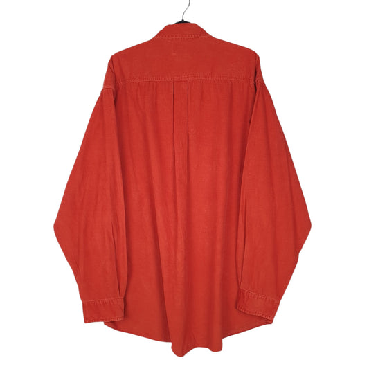 Mens Orange L.L.Bean Corduroy Shirt