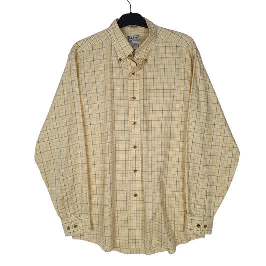 Mens Yellow L.L.Bean Long Sleeve Shirt