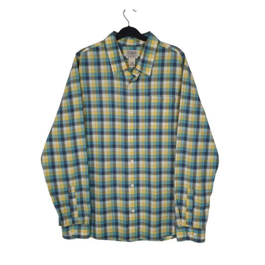 Mens Blue L.L.Bean Long Sleeve Shirt
