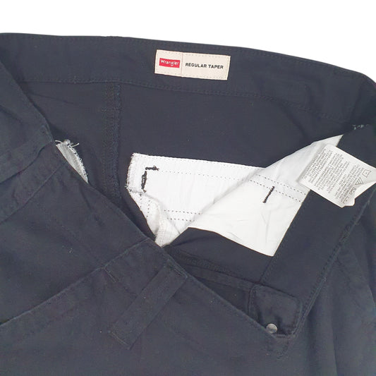 Mens Black Wrangler Taper Trousers