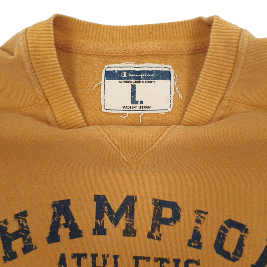 Mens Yellow Champion Crewneck Jumper