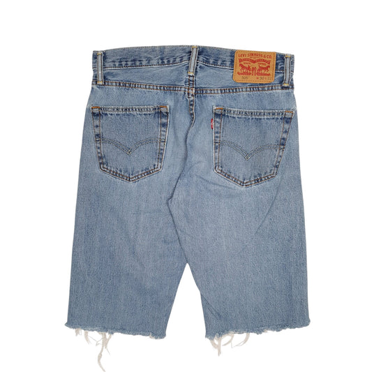 Mens Blue Levis 505 Cut Off Shorts