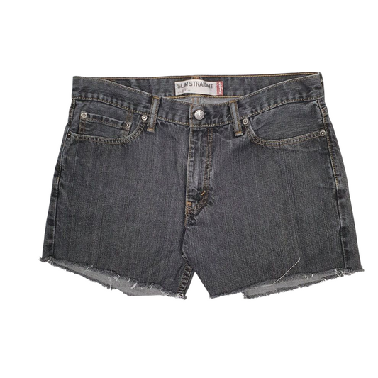 Levis 514 Cut Off Grey Denim Jeans Cotton Shorts Womens W34