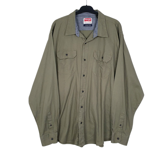 Wrangler Long Sleeve Regular Fit Cotton Blend Shirt Mens XL