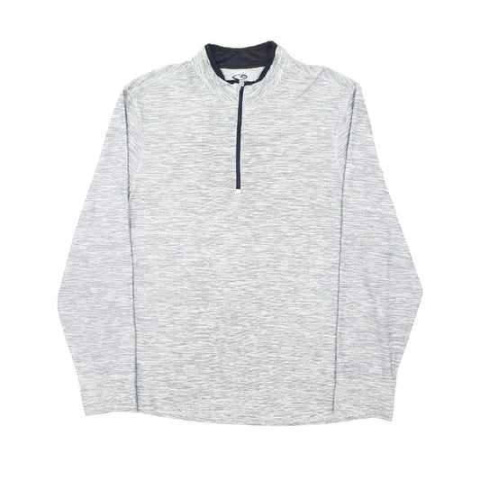 Champion Duo Dry Activewear Running Quarter Zip Polyester Jumper XL