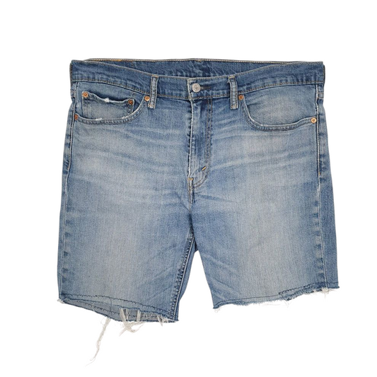 Levis 541 Cut Off Stretch Blue Denim Jeans Cotton Blend Shorts Mens W34