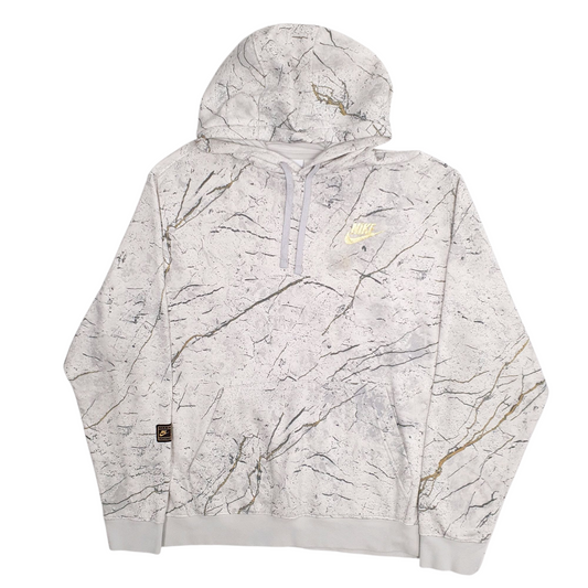 Nike Team Marble Hoodie Cotton Blend Sweatshirt Jumper Mens XL