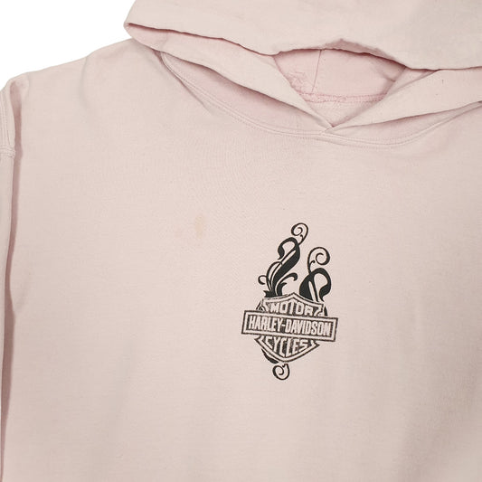 Mens Pink Harley Davidson Hoodie Jumper