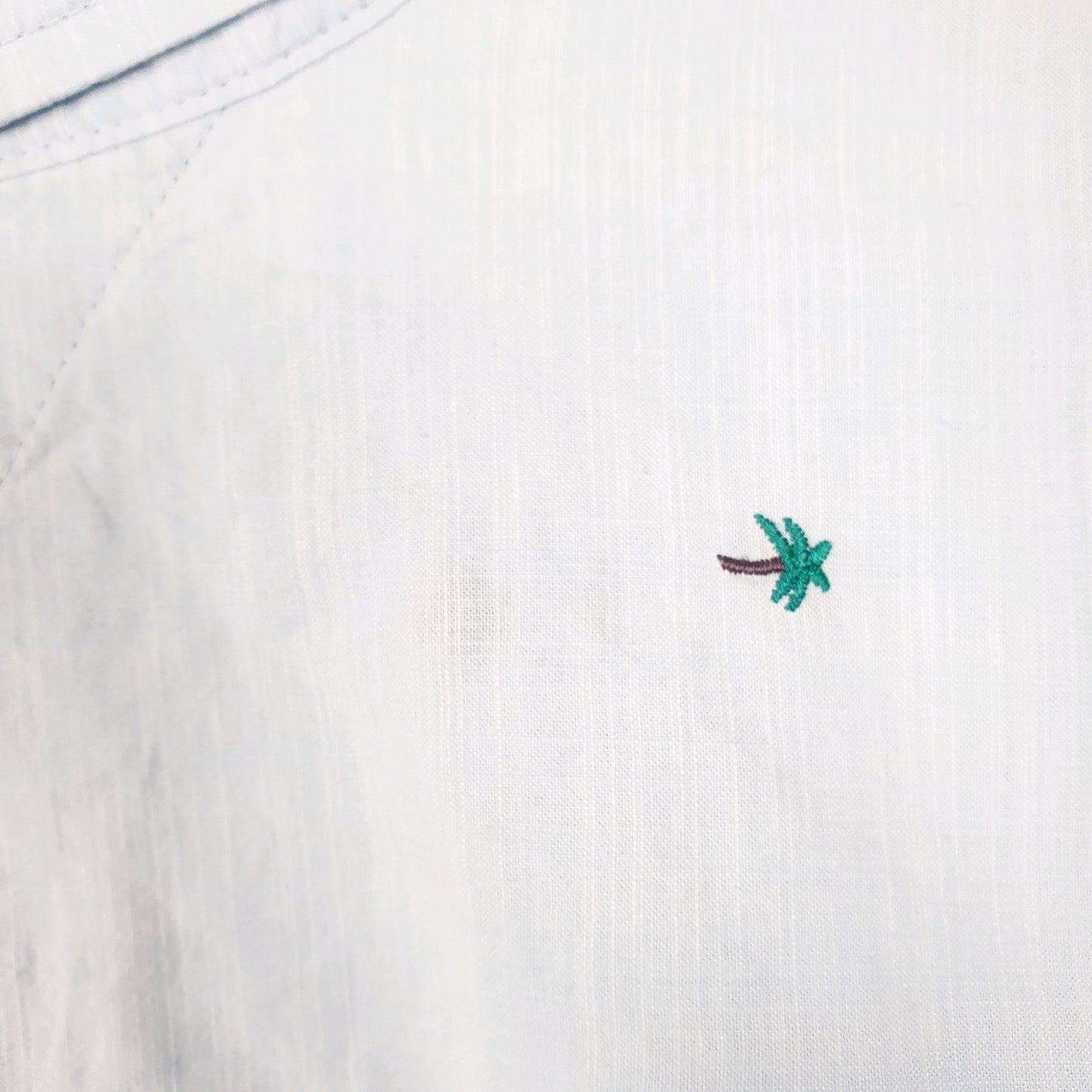 Tommy Hilfiger Palm Trees Long Sleeve Custom Fit Shirt Blue