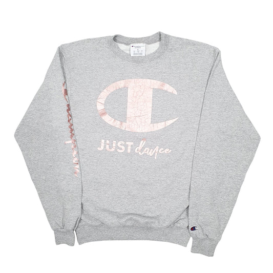 Mens Grey Champion Just Dance Crewneck Jumper