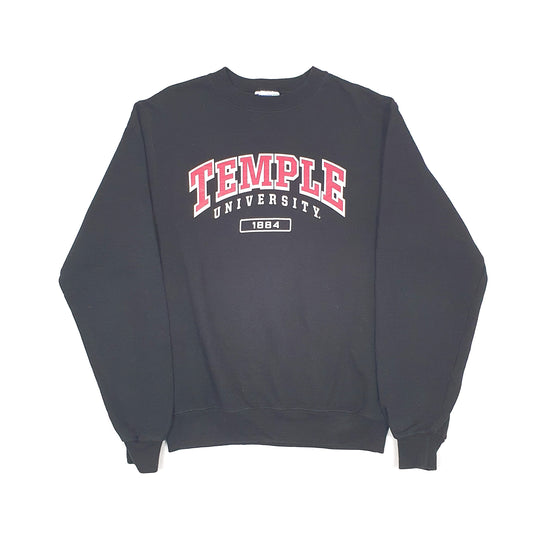 Champion Temple University Crewneck S Black
