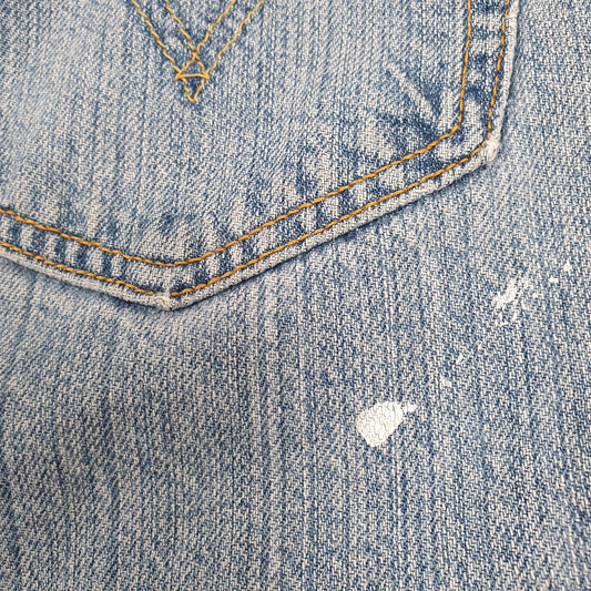 Levis 550 Relaxed Fit Blue Denim Jeans Shorts W34 Blue