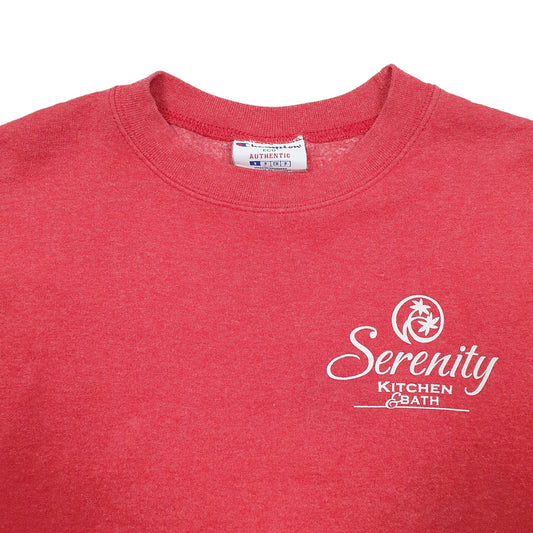 Mens Red Champion Crewneck Jumper