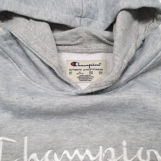 Mens Grey Champion Hoodie Jumper