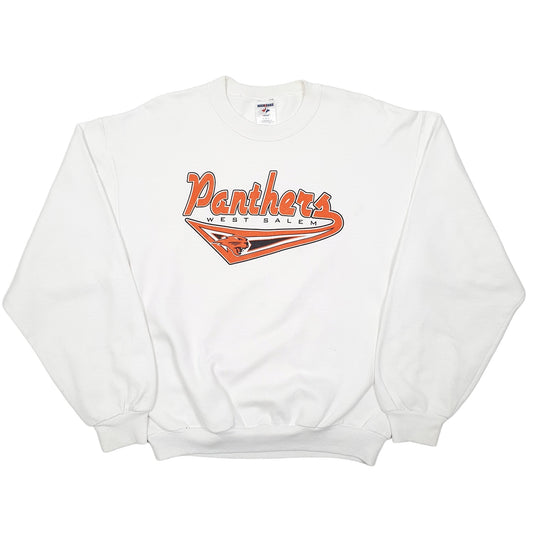 Mens White Jerzees West Salem Panthers High School Football Crewneck Jumper