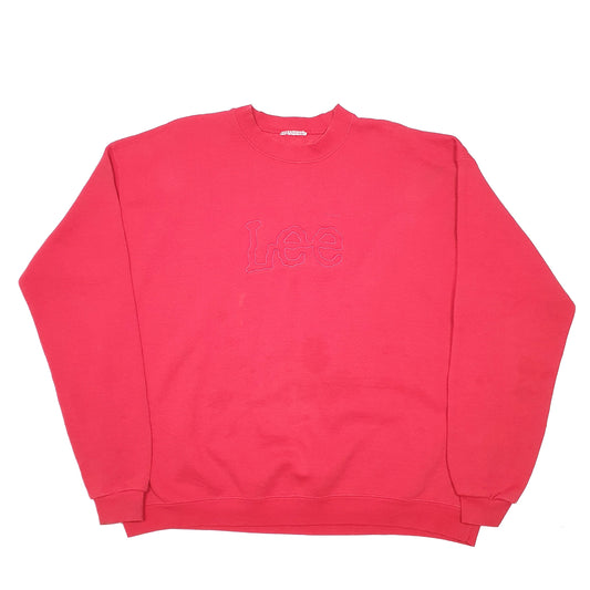 Mens Red Lee Crewneck Jumper
