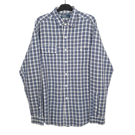 Mens Blue Ralph Lauren Long Sleeve Shirt