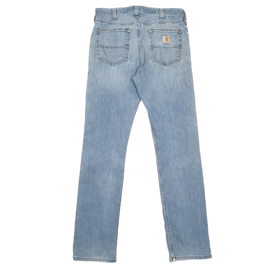 Mens Blue Carhartt Rugged Flex Stretch Casual JeansW33 L34
