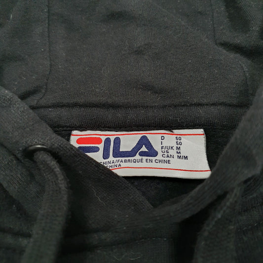 Mens Black Fila Hoodie Jumper