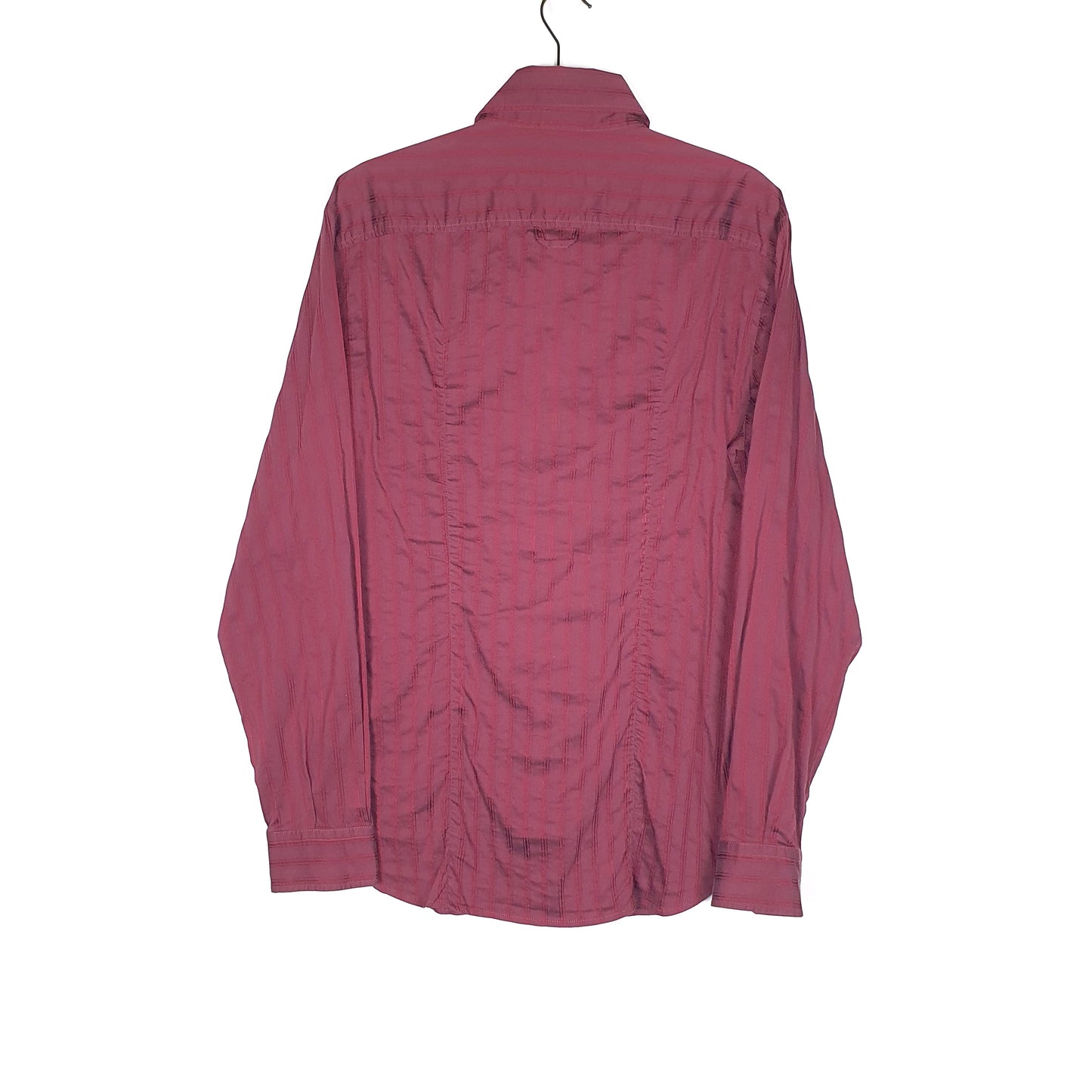 Dolce & Gabbana Long Sleeve Regular Fit Striped Shirt Burgundy