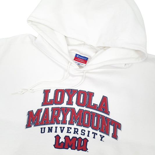 Mens White Champion USA Loyola Marymount University Hoodie Jumper