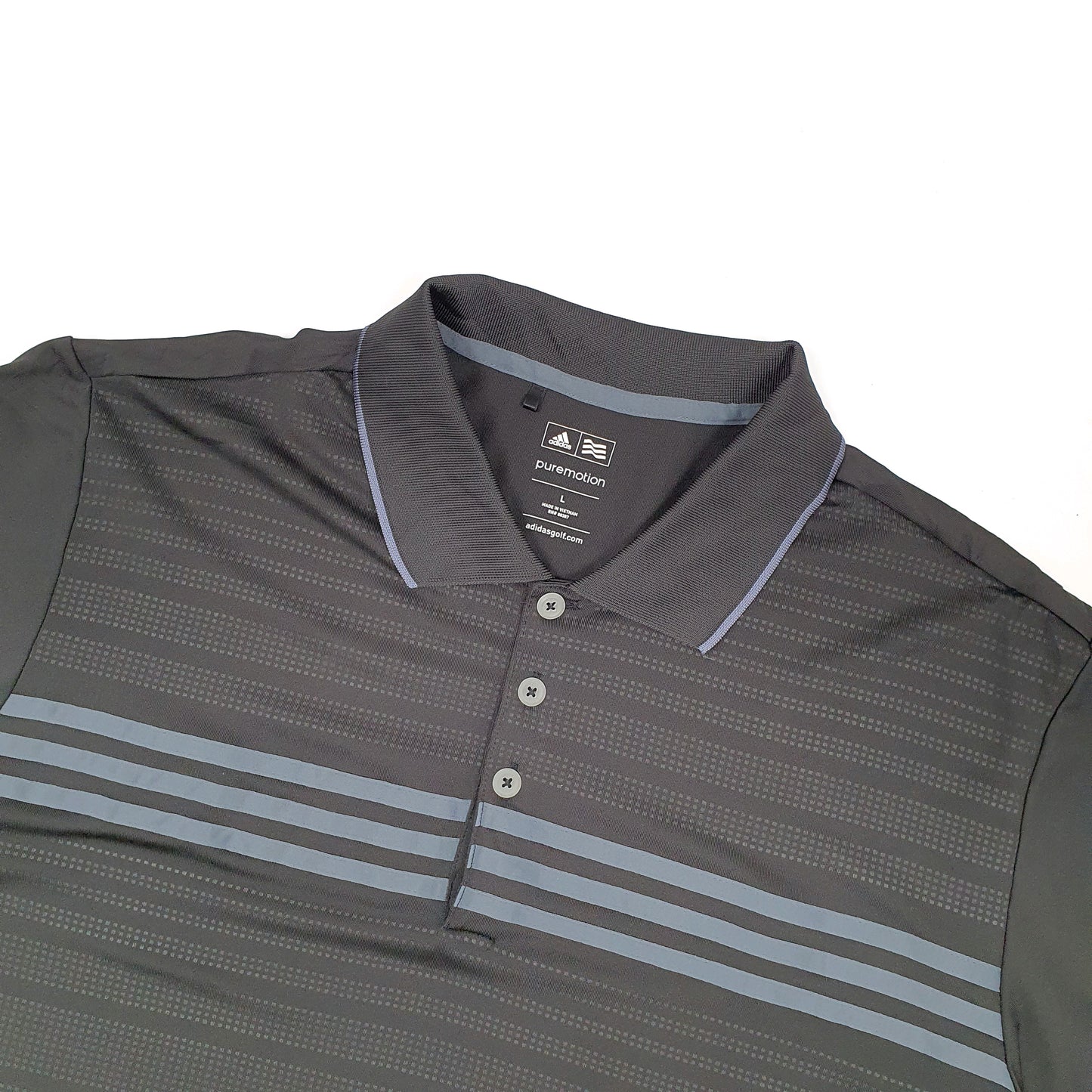 Adidas Golf Puremotion Short Sleeve Polyester Polo Shirt Black
