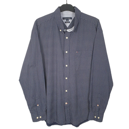 Tommy Hilfiger Floral Long Sleeve Classic Fit Shirt Navy