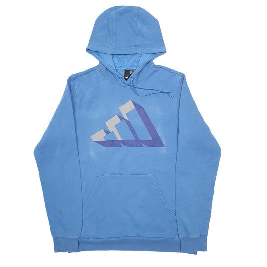 Mens Blue Adidas Hoodie Jumper