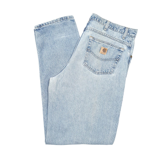 Mens Blue Carhartt Made In USA Casual JeansW38 L34