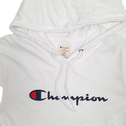 Mens White Champion Hoodie Jumper