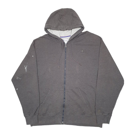 Mens Grey Champion Full Zip Jumper