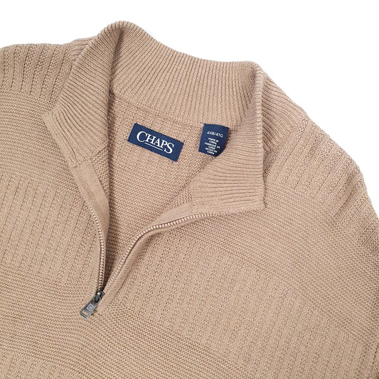 Chaps Quarter Zip 4XB Tan