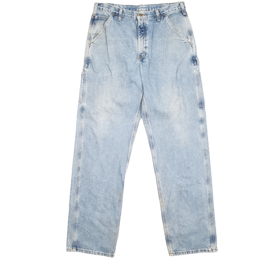 Carhartt Casual Loose Fit Carpenter Jeans W34 L34 Blue
