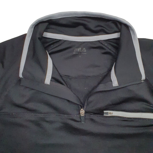 Mens Black Champion Quarter Zip Jumper