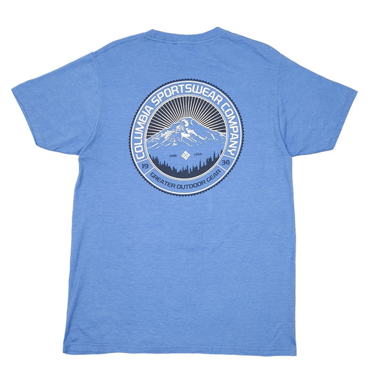 Mens Blue Columbia Sportswear Greater Outdoor Gear Short Sleeve T Shirt