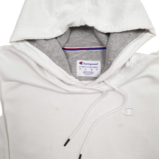 Mens White Champion Hoodie Jumper